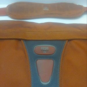 Tumi T-Tech Orange Flame Laptop Messenger Shoulder Bag Strap Ballistic Nylon. Sl